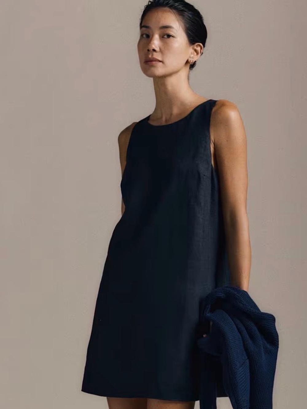 Quince 100% European Linen Tank Mini Dress